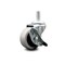 Service Caster 2 Inch Thermoplastic Rubber Wheel 3/8 Inch Threaded Stem Caster with Brake SCC SCC-TS05S210-TPRS-SLB-381615 - alternate 1